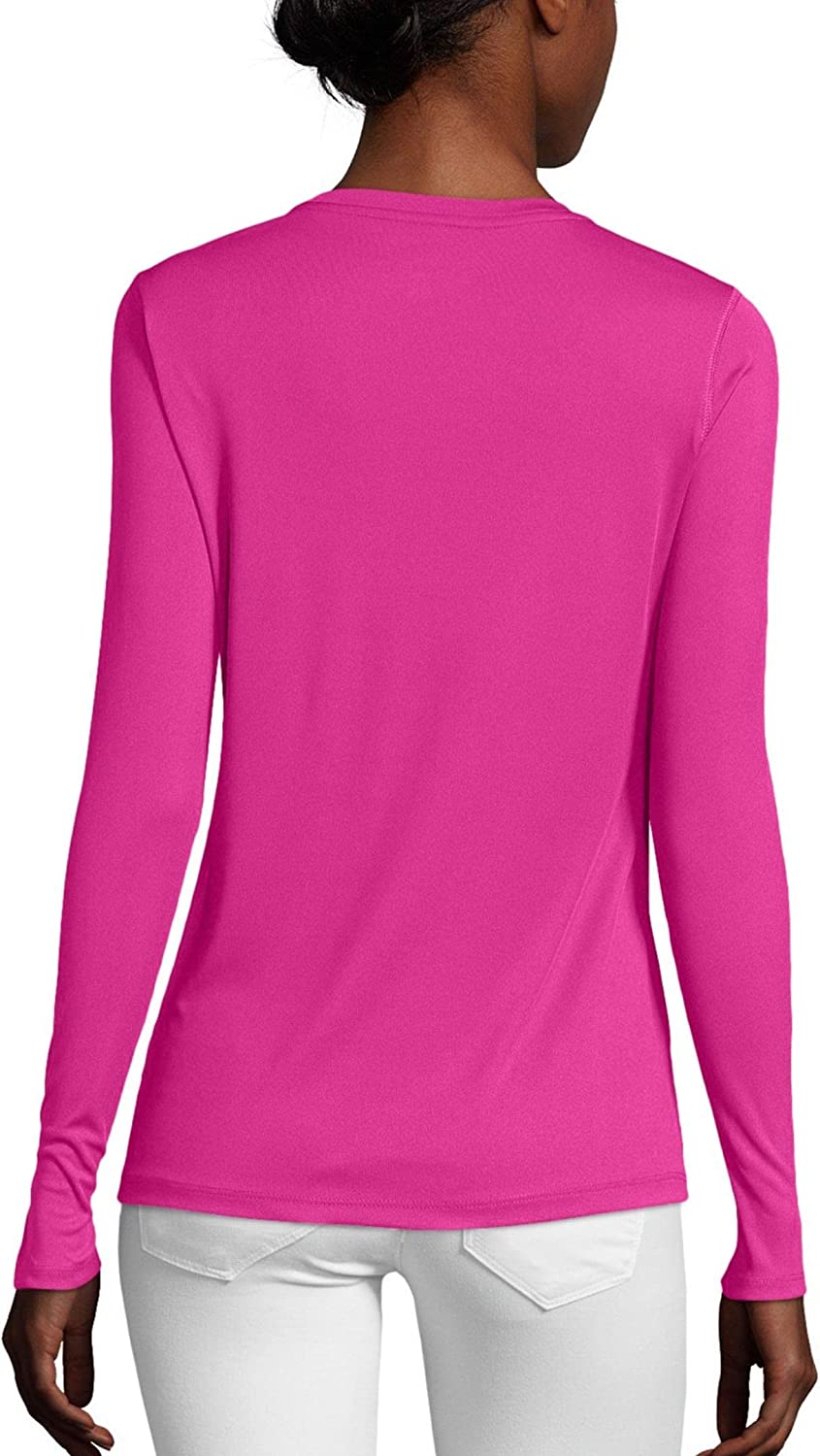 Hanes Women's Sport Cool Dri Long Sleeve Crewneck T-Shirt, Moisture-Wicking Performance Tee - Image 2